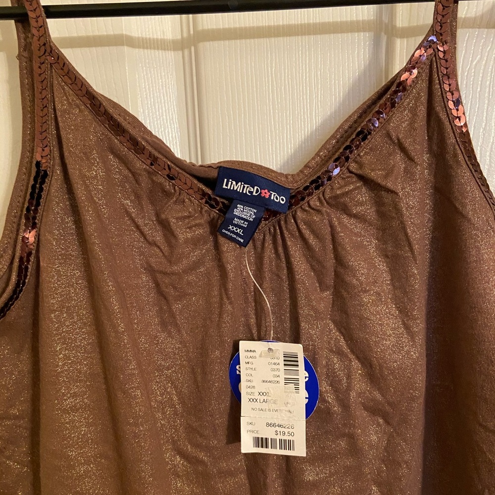 Limited🌸Too NWT Sequin Tank top | Size: XXXL